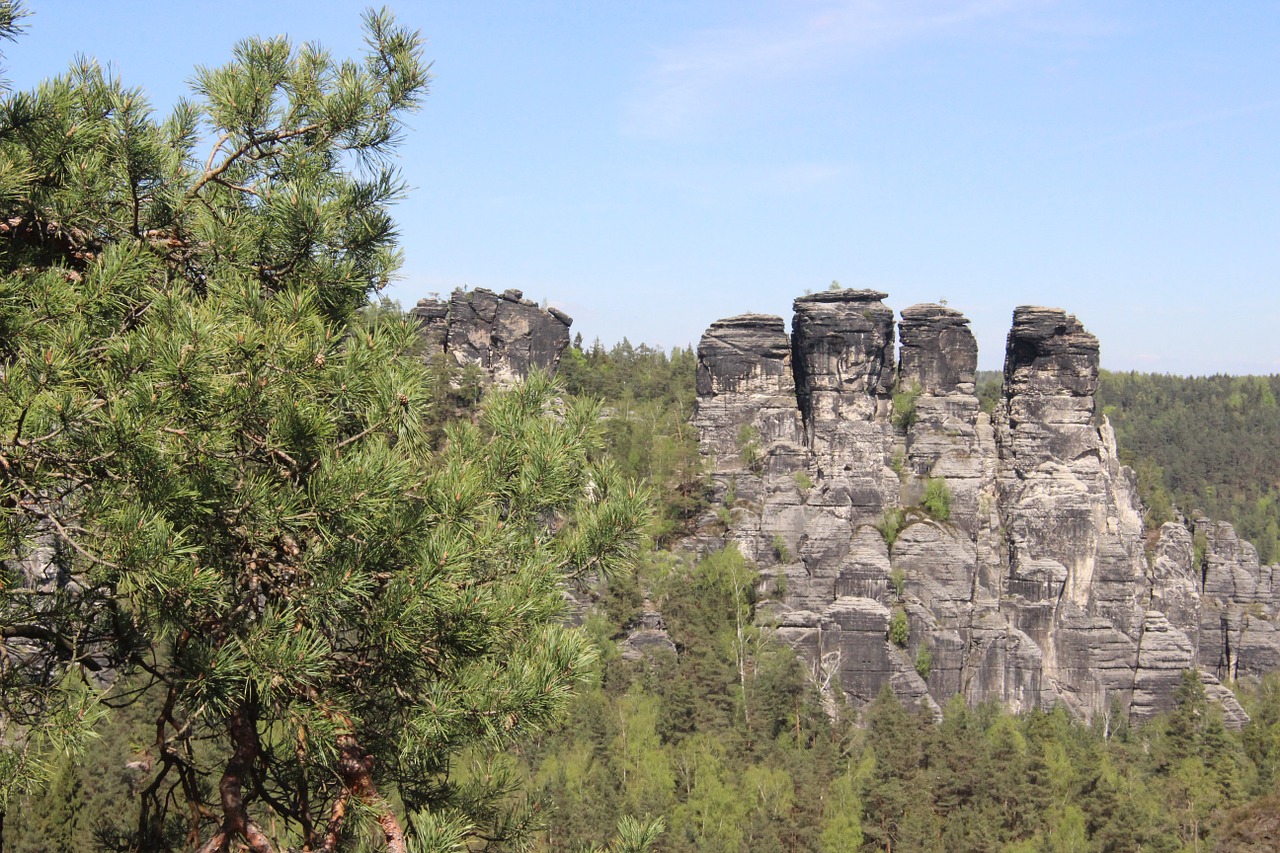 Bastei,  Kalnas,  Saksonija,  Rokas,  Smiltainio Kalnas,  Smiltainis,  Orientyras,  Vaizdas,  Vokietija,  Vaizdingas