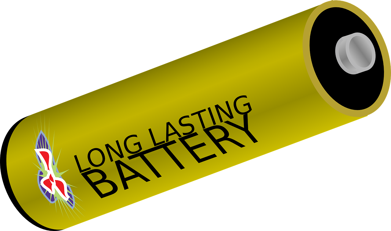 Baterija, Elektros Baterija, Elektrodas, Energija, Maitinimas, Baterijos, Elektros Energija, Elektros Energija, Nemokama Vektorinė Grafika, Nemokamos Nuotraukos
