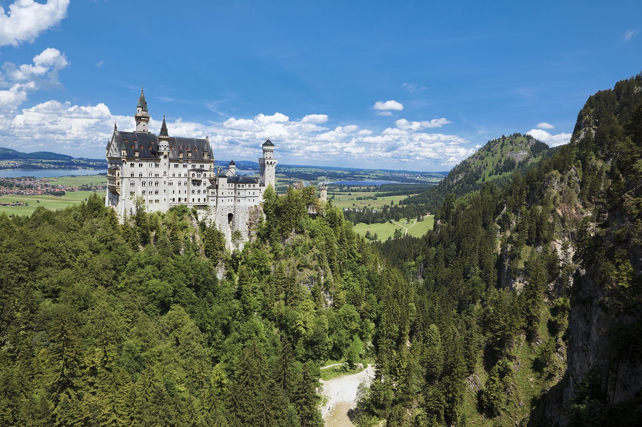 Bavarija,  Schwangau,  Neuschwanstein Pilis,  Kalnų,  Miškas,  Medžiai, Nemokamos Nuotraukos,  Nemokama Licenzija