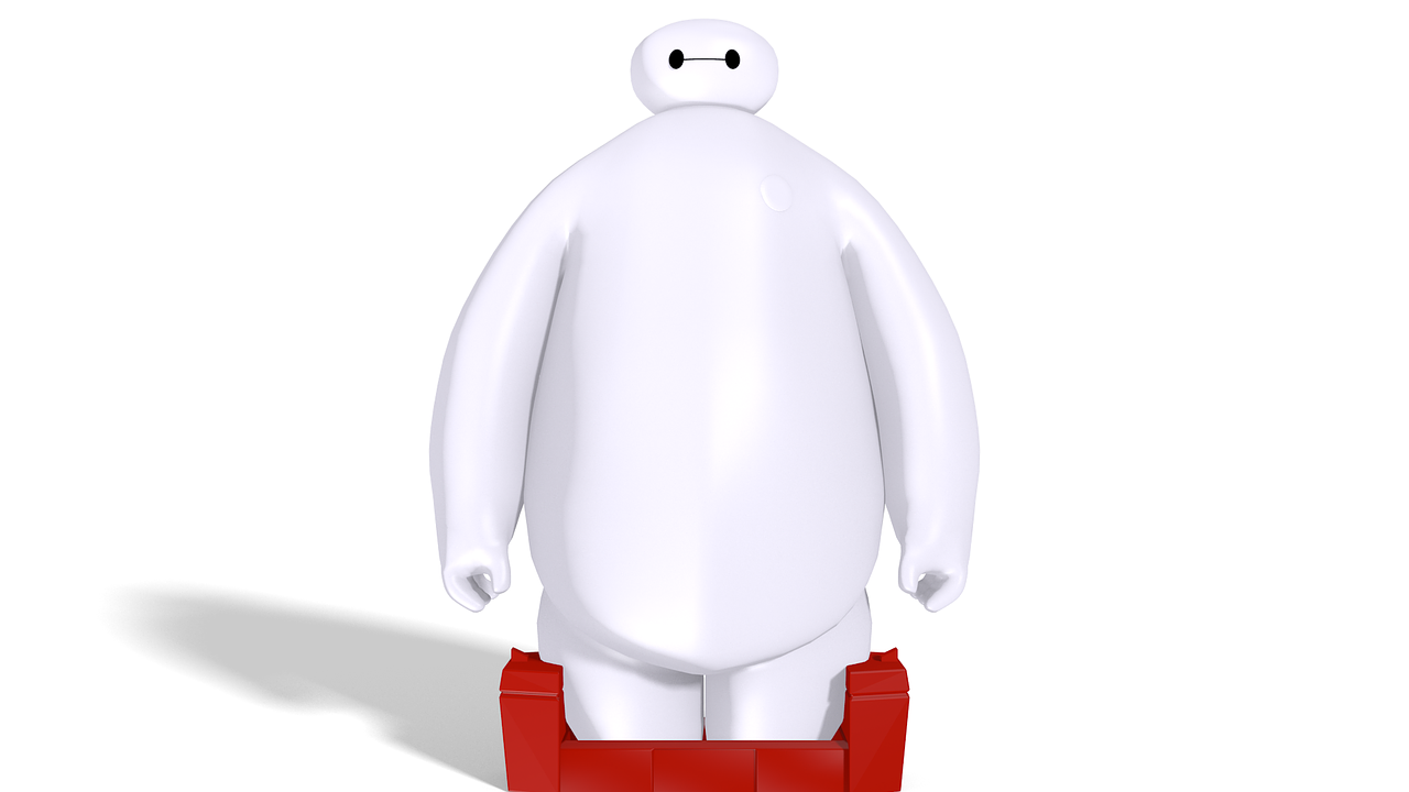 Baymax, Disney Baymax, Minkštas Robotas, 3D Robotas, 3D, Disney 3D, Disney, Baymax 3D, Maišiklis 3D, Maišiklis 3D Baymax