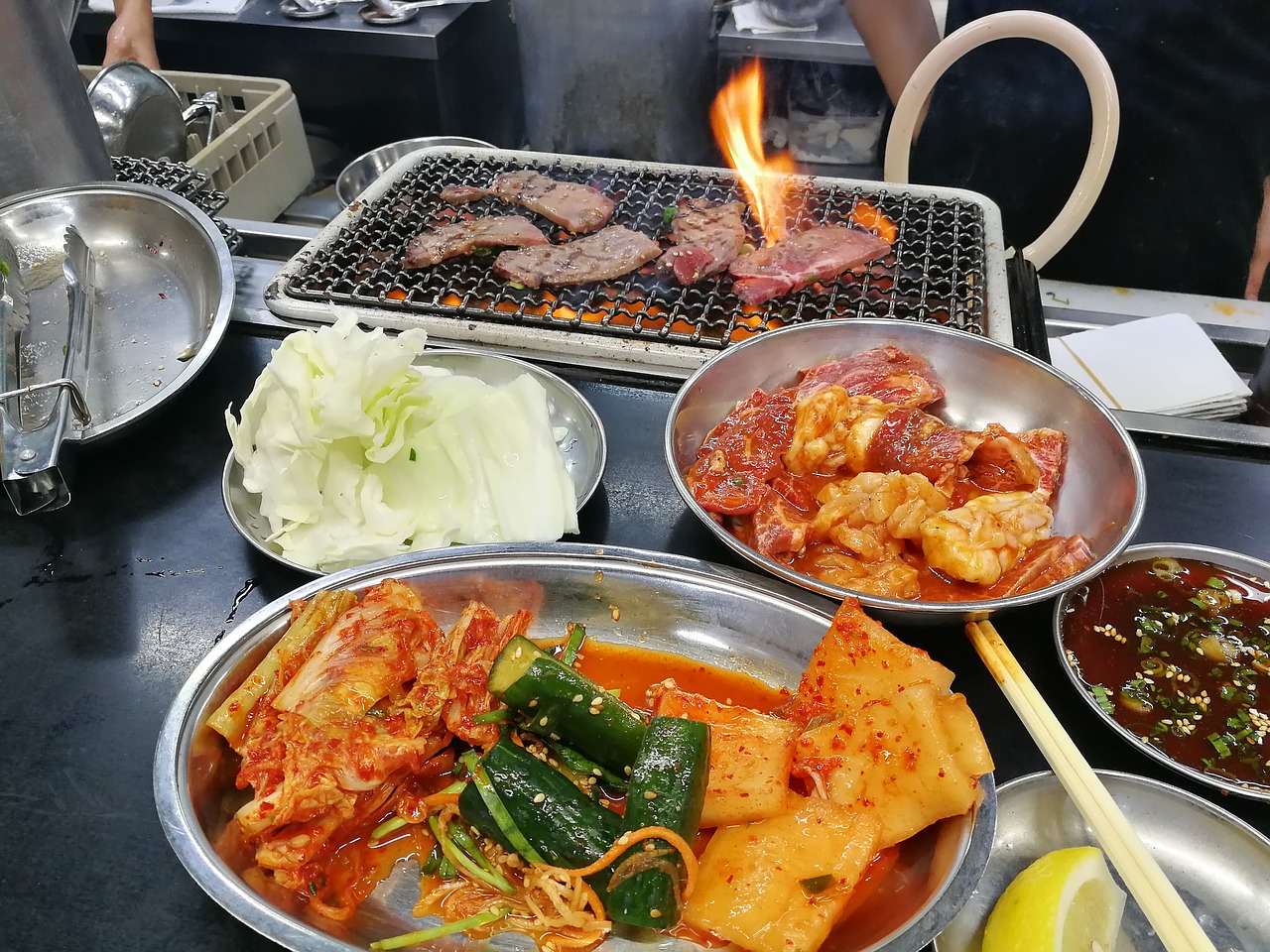 Bbq, Korėjiečių Kalba, Mėsa, Kimchee, Nemokamos Nuotraukos,  Nemokama Licenzija
