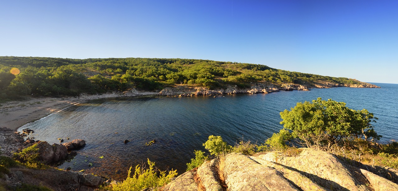 Papludimys, Panorama, Jūra, Vanduo, Vasara, Kranto, Gamta, Kraštovaizdis, Dangus, Rojus