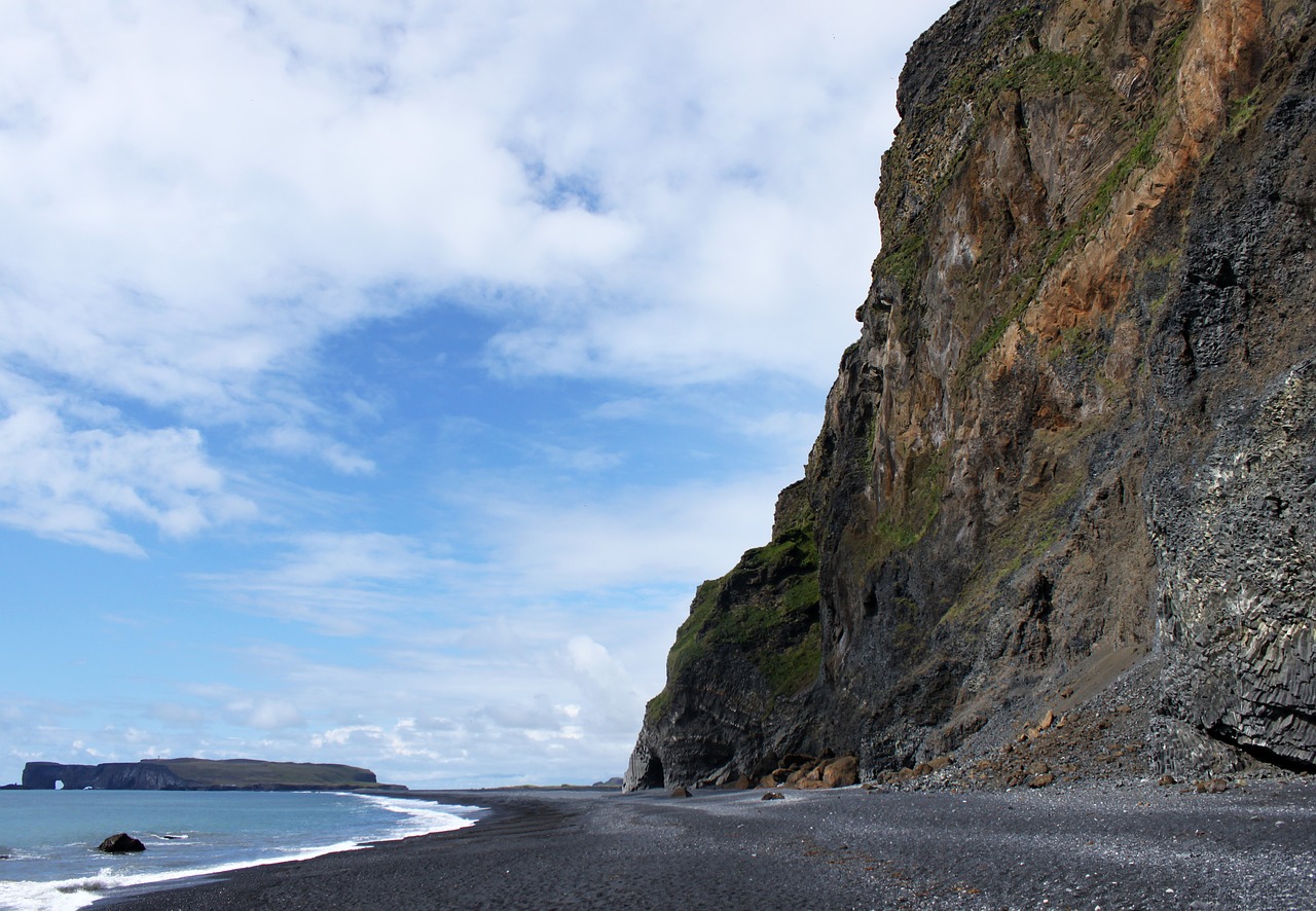 Papludimys, Uolos, Iceland, Nuolaužos, Jūra, Juodas Smelis, Himmel, Vasara, Nemokamos Nuotraukos,  Nemokama Licenzija