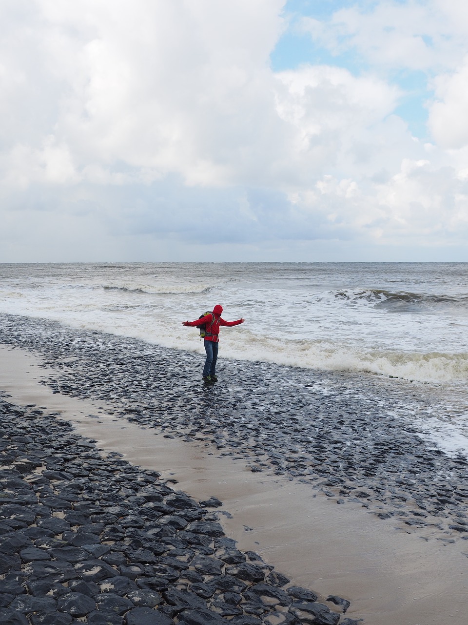 Papludimys, Jūra, Banga, Vėjas, Persiųsti, Kranto, Smėlio Paplūdimys Šiaurės Jūra, Sylt, Smėlis, Akmenys