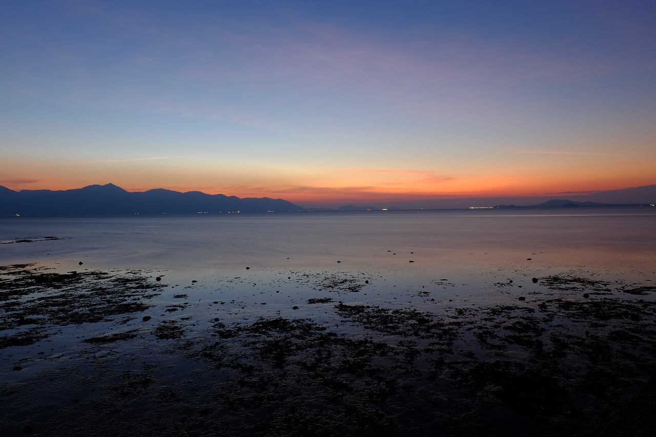 Papludimys, Jūrų Peizažas, Twilight, Jūra, Dangus, Kelionė, Vanduo, Kranto, Gamta, Mėlynas