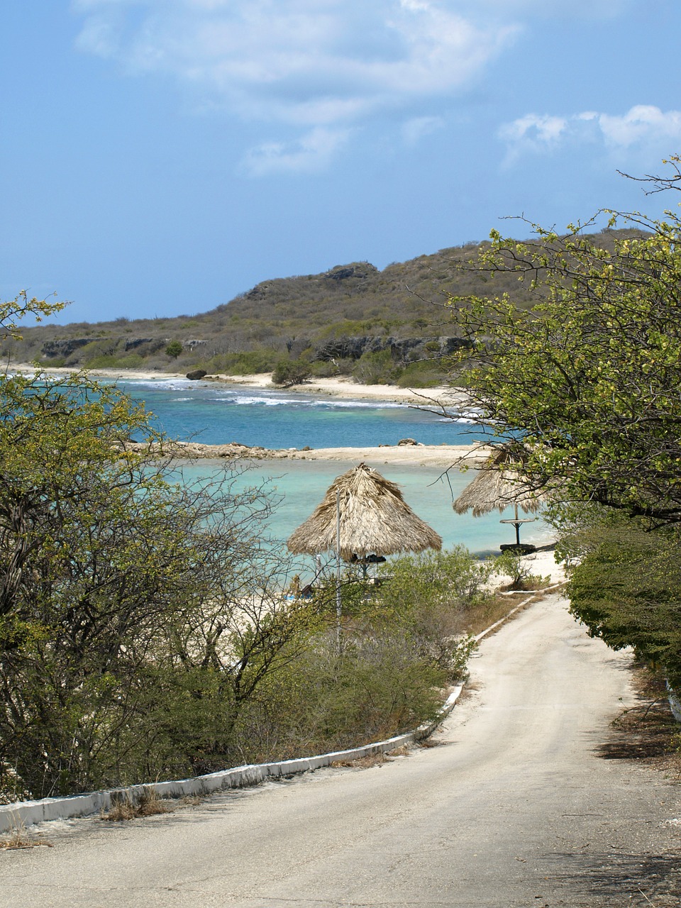 Papludimys, Kelias, Karibai, Antilai, Smėlio Paplūdimys Abc Salos, Curacao, Santa Marta, Kranto, Vanduo, Jūra