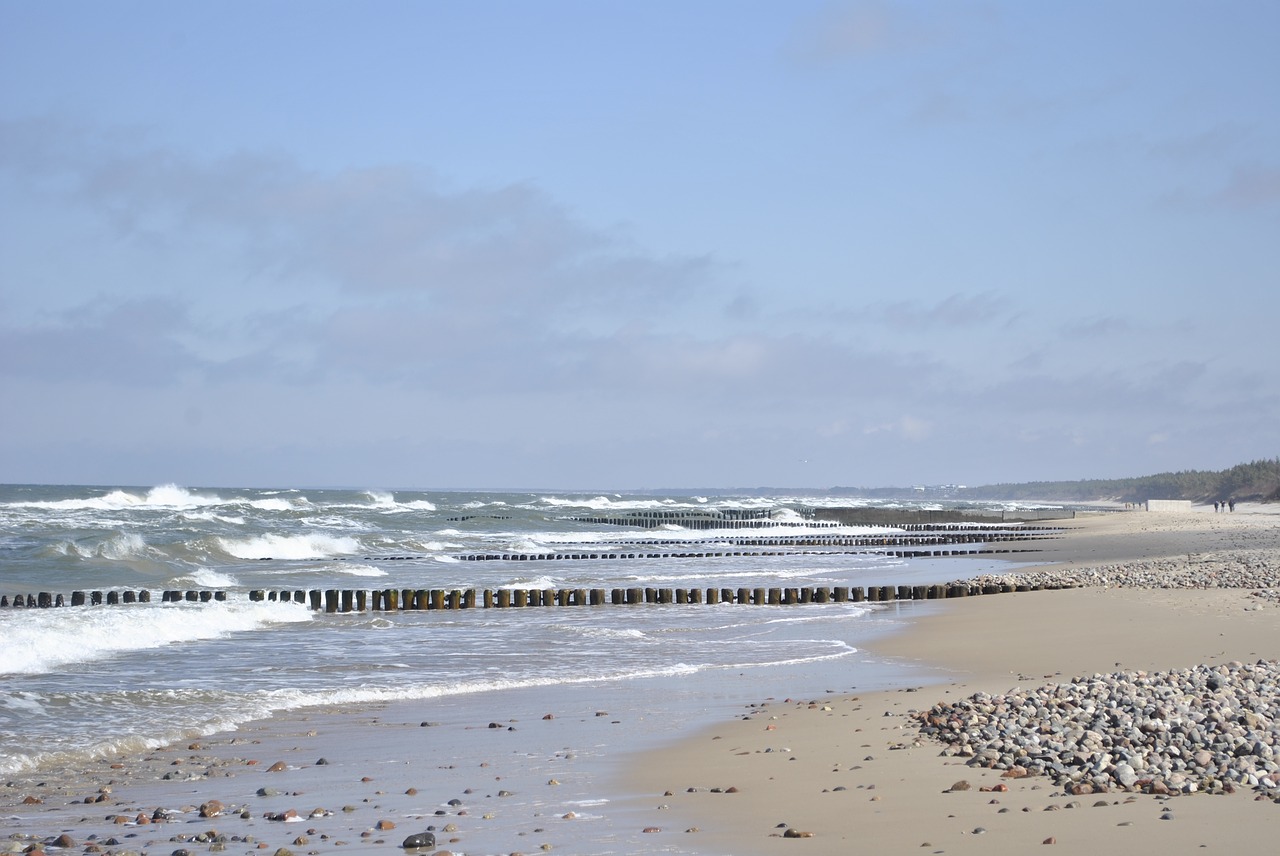 Papludimys,  Jūra,  Smėlis,  Krantas,  Mėlyna,  Baltijos Jūra,  Bangos,  Lenkija,  Vandens,  Sky Beach