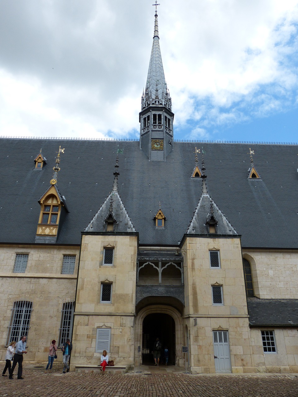 Beaune, France, Burgundija, Viduramžiai, Ligoninė, Viešbutis De Dieu, Stogas, Plyta, Pastatas, Architektūra