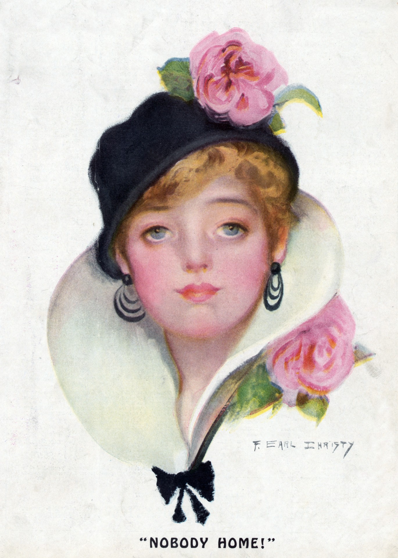 Moteris,  Gražus,  Plakatas,  Spausdinti,  Vintage,  1914,  Menas,  Iliustracija,  Galva,  Skrybėlę