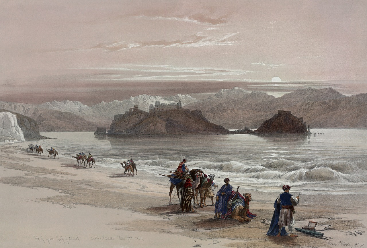 Beduinas, Kupranugaris, 1839, Sala, Graia, Akabah, Piešimas, Nemokamos Nuotraukos,  Nemokama Licenzija