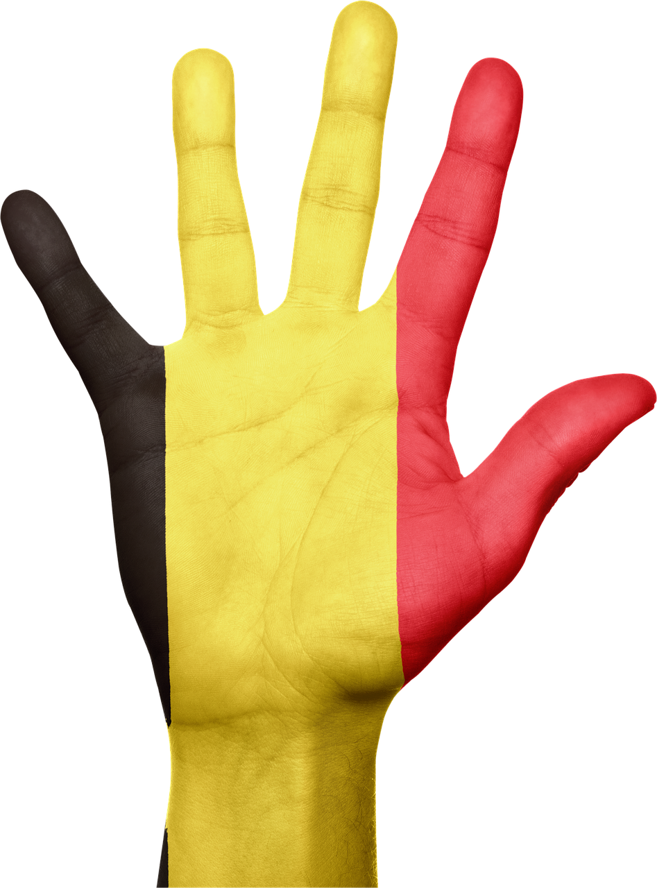 Belgija, Vėliava, Ranka, Nacionalinis, Pirštai, Patriotinis, Patriotizmas, Belgian, Europietis, Europa