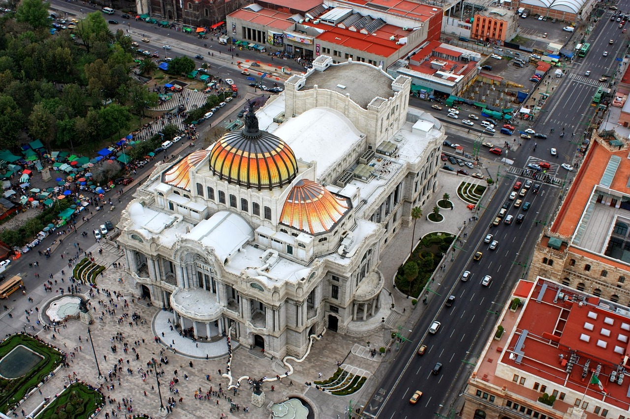 Bellas Artes, Meksikas, Meksika, Miestas, Turizmas, Orientyras, Bellas, Artai, Architektūra, Muziejus