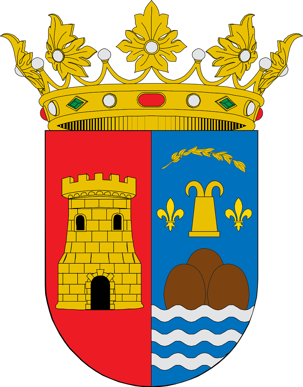 Benferri, Herbas, Heraldika, Savivaldybė, Alicante, Ispanija, Simbolis, Emblema, Skydas, Nemokama Vektorinė Grafika
