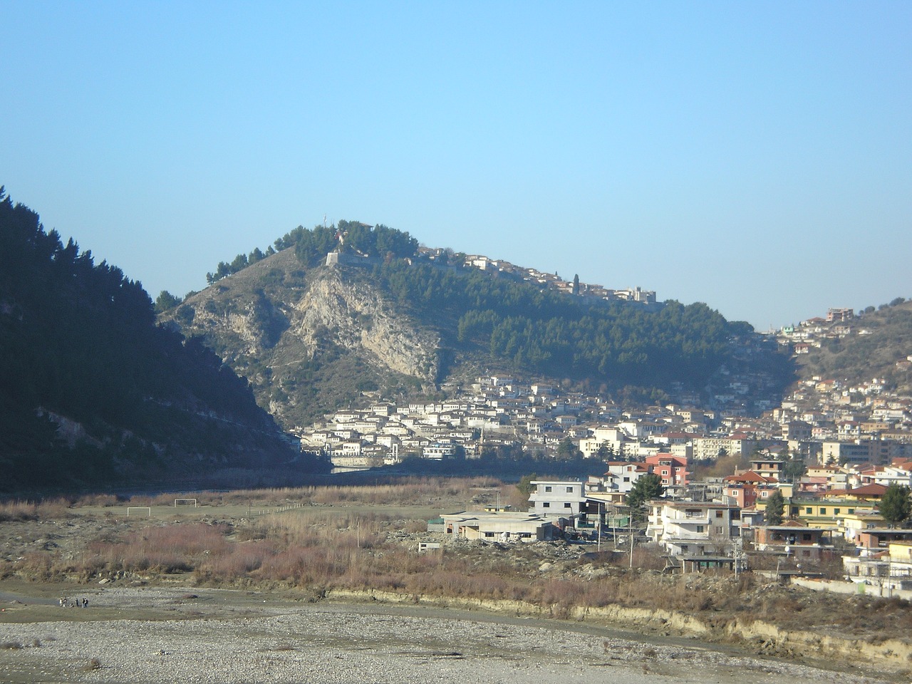 Berat, Albania, Pilis, Balkanų, Europa, Kala, Mangalem, Istorija, Upė, Nemokamos Nuotraukos