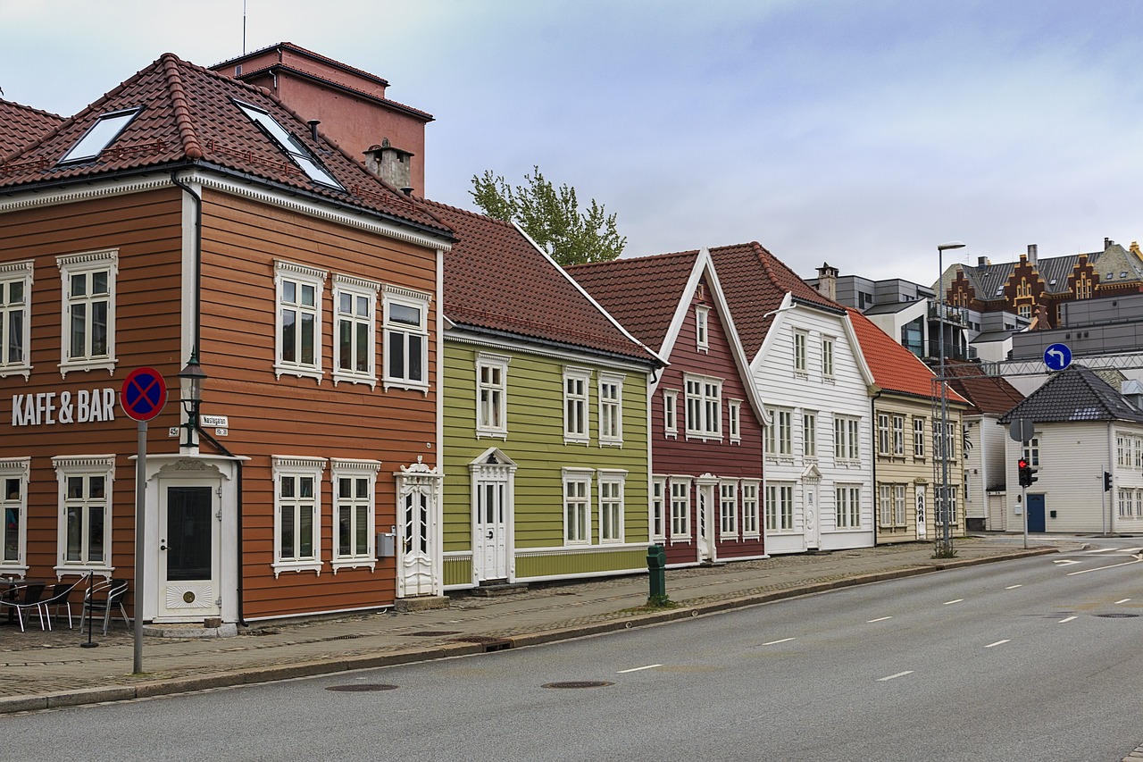 Bergen, Norvegija, Kelionė, Europa, Architektūra, Namas, Turizmas, Pastatas, Senas, Lauke