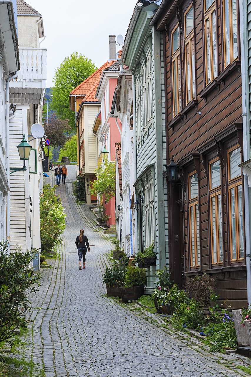 Bergen, Norvegija, Kelionė, Europa, Architektūra, Namas, Miestas, Turizmas, Pastatas, Senas