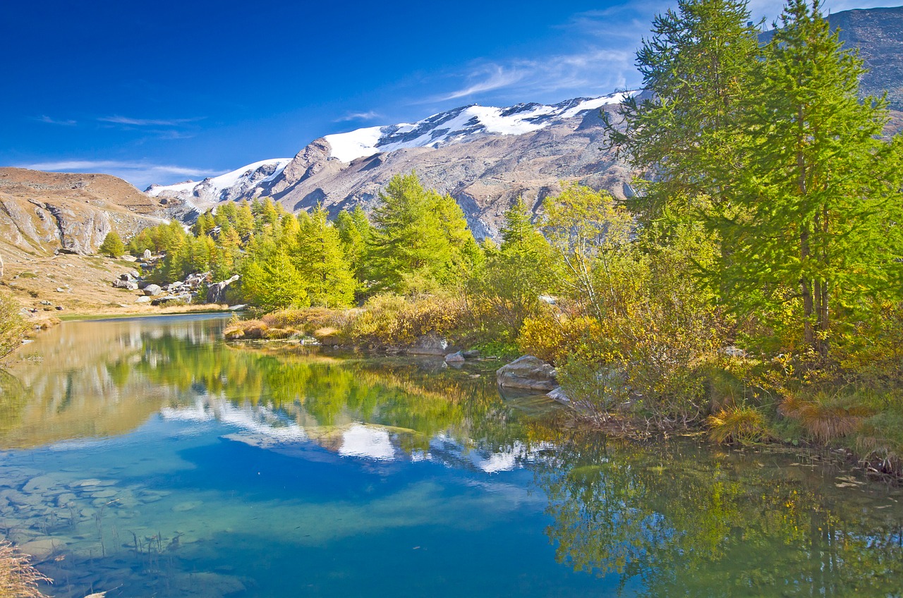 Bergsee, Ruduo, Veidrodis, Zermatt, Žygis, Alpių, Grindjisee, Nemokamos Nuotraukos,  Nemokama Licenzija