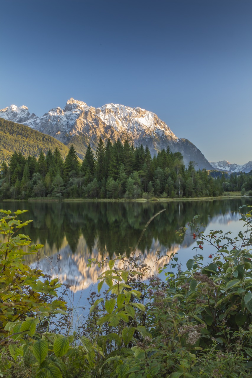 Bergsee,  Karwendel,  Aišku,  Pobūdį,  Vandens,  Mėlyna,  Kraštovaizdis,  Švarus,  Dar,  Dangus