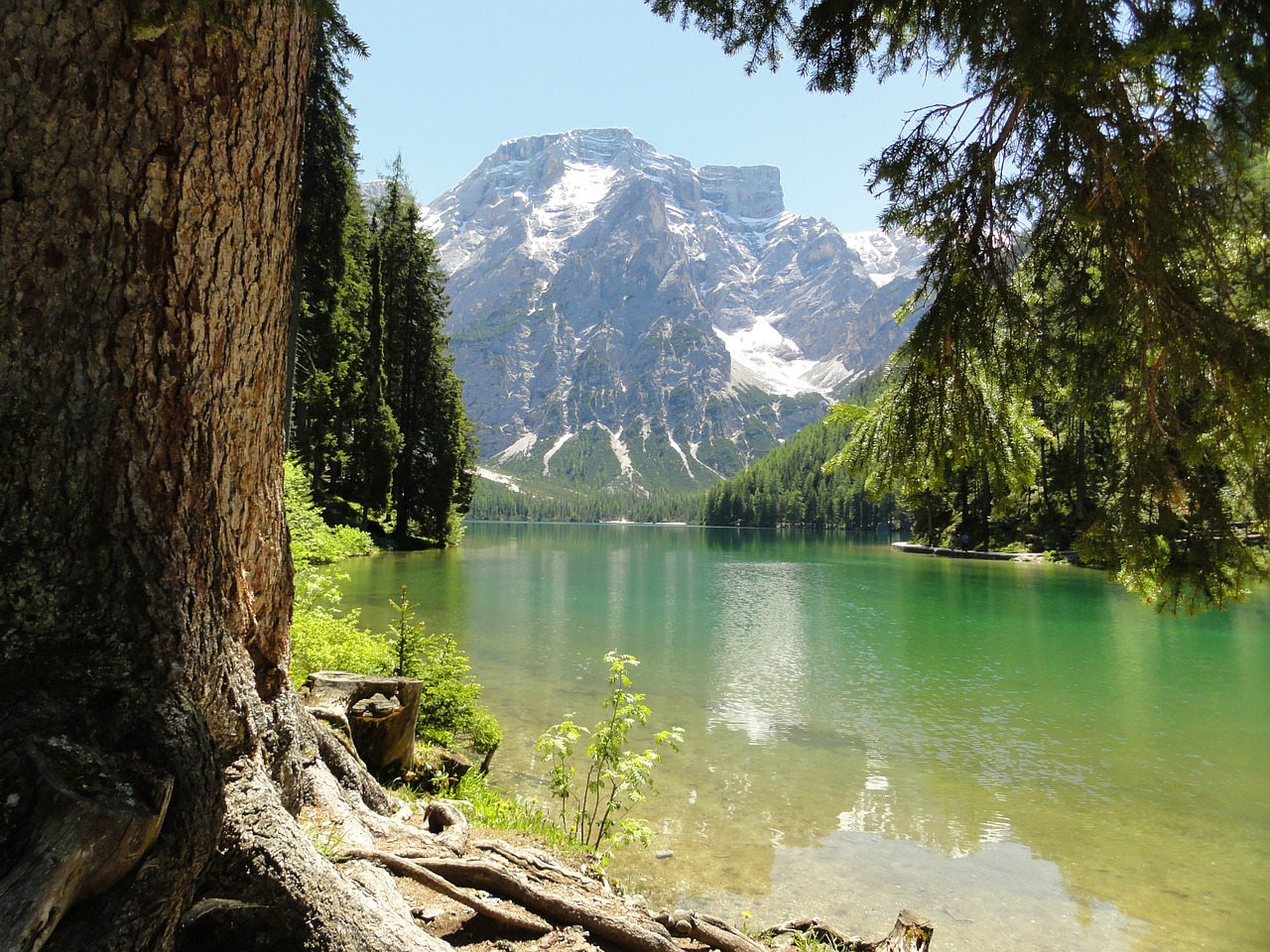 Bergsee, Ežeras, Dolomitai, Kalnai, Laukinis Ežeras, Italy, Nemokamos Nuotraukos,  Nemokama Licenzija