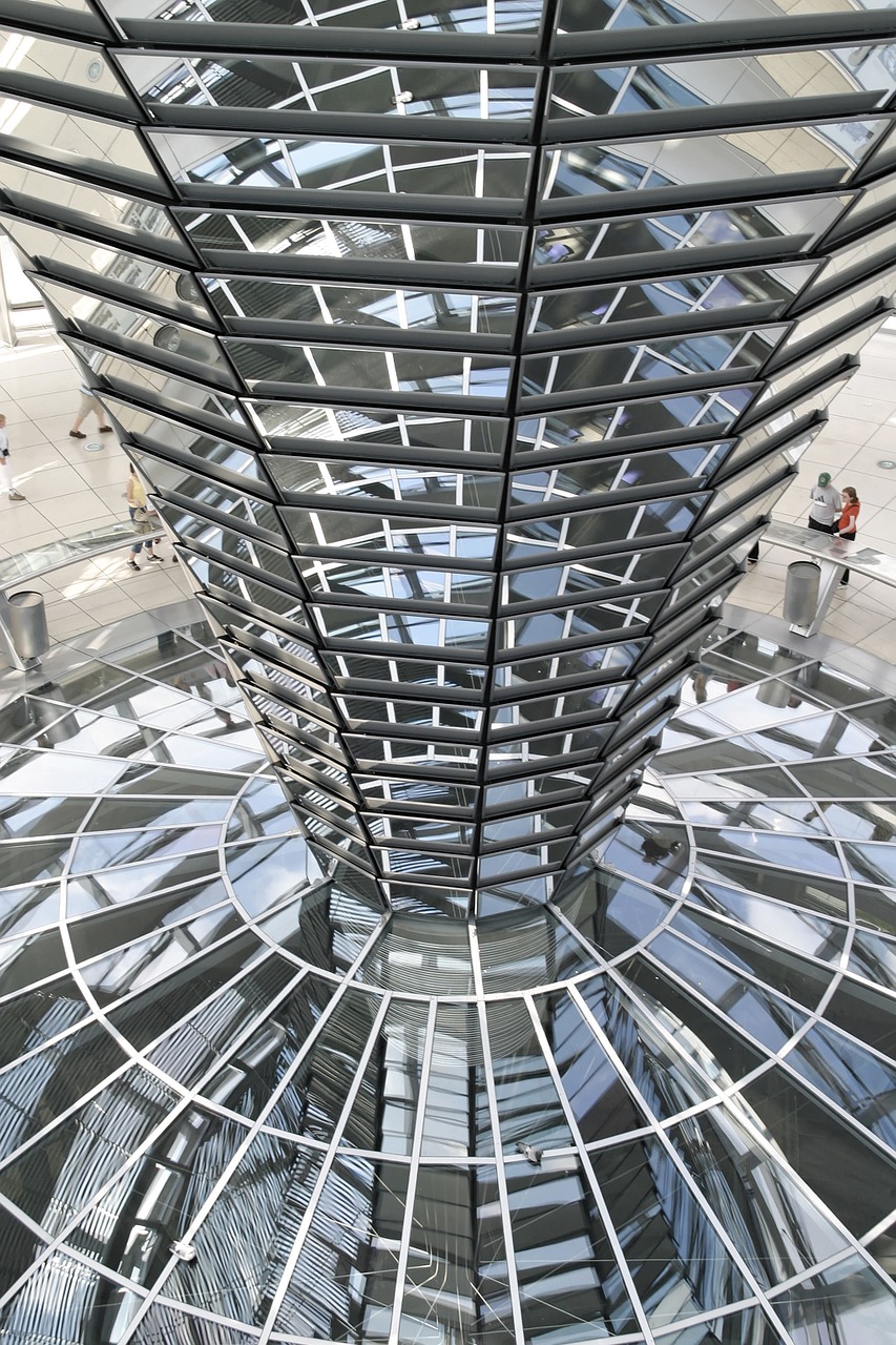 Berlynas, Reichstagas, Architektūra, Kupolas, Vokietija, Vyriausybė, Pastatas, Kapitalas, Stiklo Kupolas, Vyriausybės Rajonas
