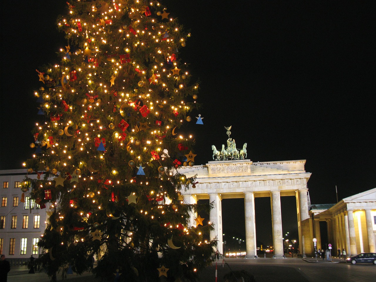 Berlynas, Brandenburgo Vartai, Berlynas Naktį, Adventas, Kalėdos, Nemokamos Nuotraukos,  Nemokama Licenzija