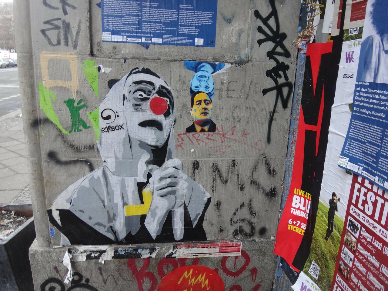 Berlynas, Graff, Grafiti, Kreuzberg, Klounas, Veidas, Nemokamos Nuotraukos,  Nemokama Licenzija