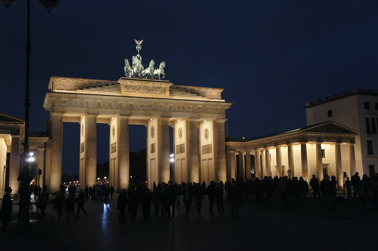 Berlynas, Brandenburgo Vartai, Naktis, Paminklas, Romantiškas, Architektūra, Pastatas, Nemokamos Nuotraukos,  Nemokama Licenzija