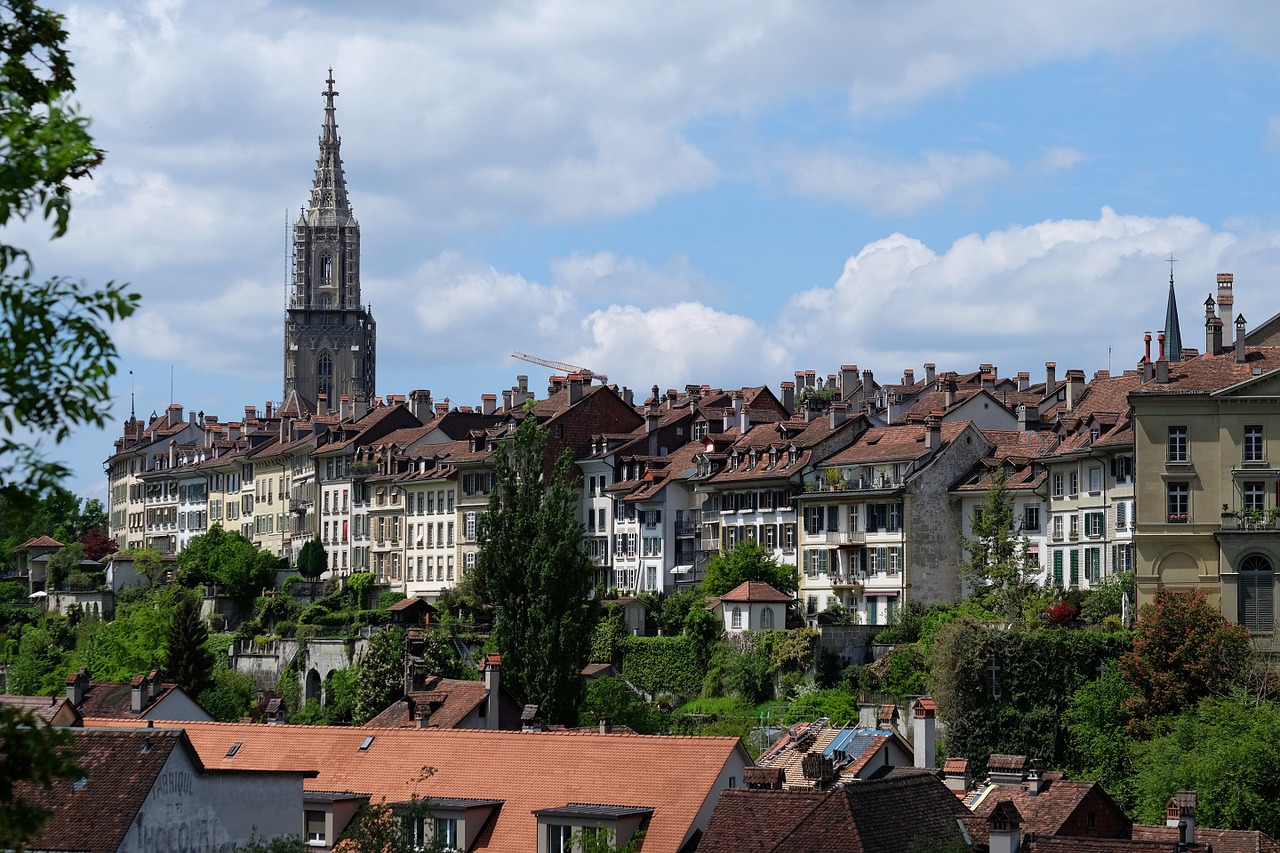 Bern, Bažnyčia, Münsteris, Panorama, Architektūra, Katedra, Šveicarija, Viduramžiai, Unesco Pasaulio Paveldas, Turizmas