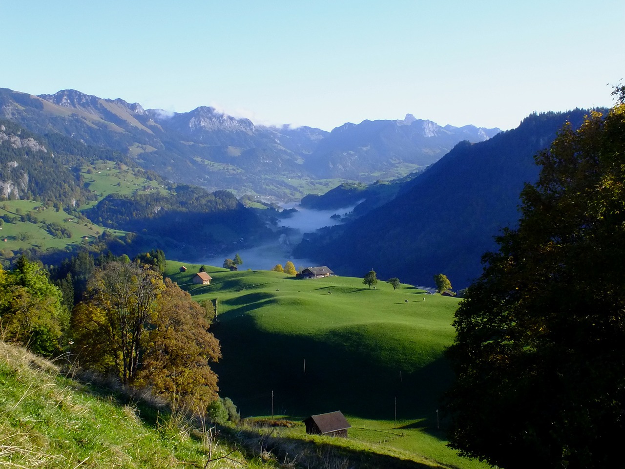 Berni Oberland, Alpių, Šveicarija, Rūkas, Ruduo, Įspūdingas, Nemokamos Nuotraukos,  Nemokama Licenzija