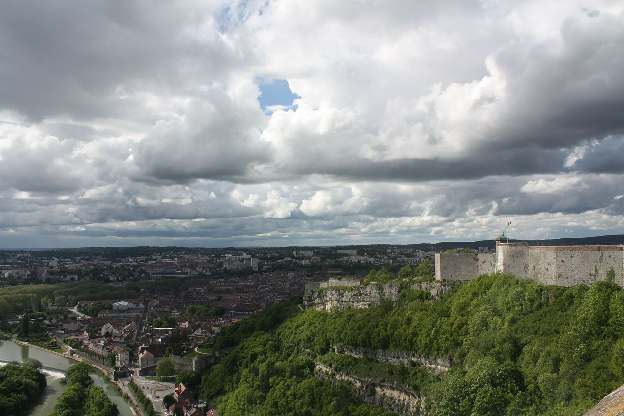 Besançon, France, Kraštovaizdis, Debesys, Pilis, Upė, Nemokamos Nuotraukos,  Nemokama Licenzija