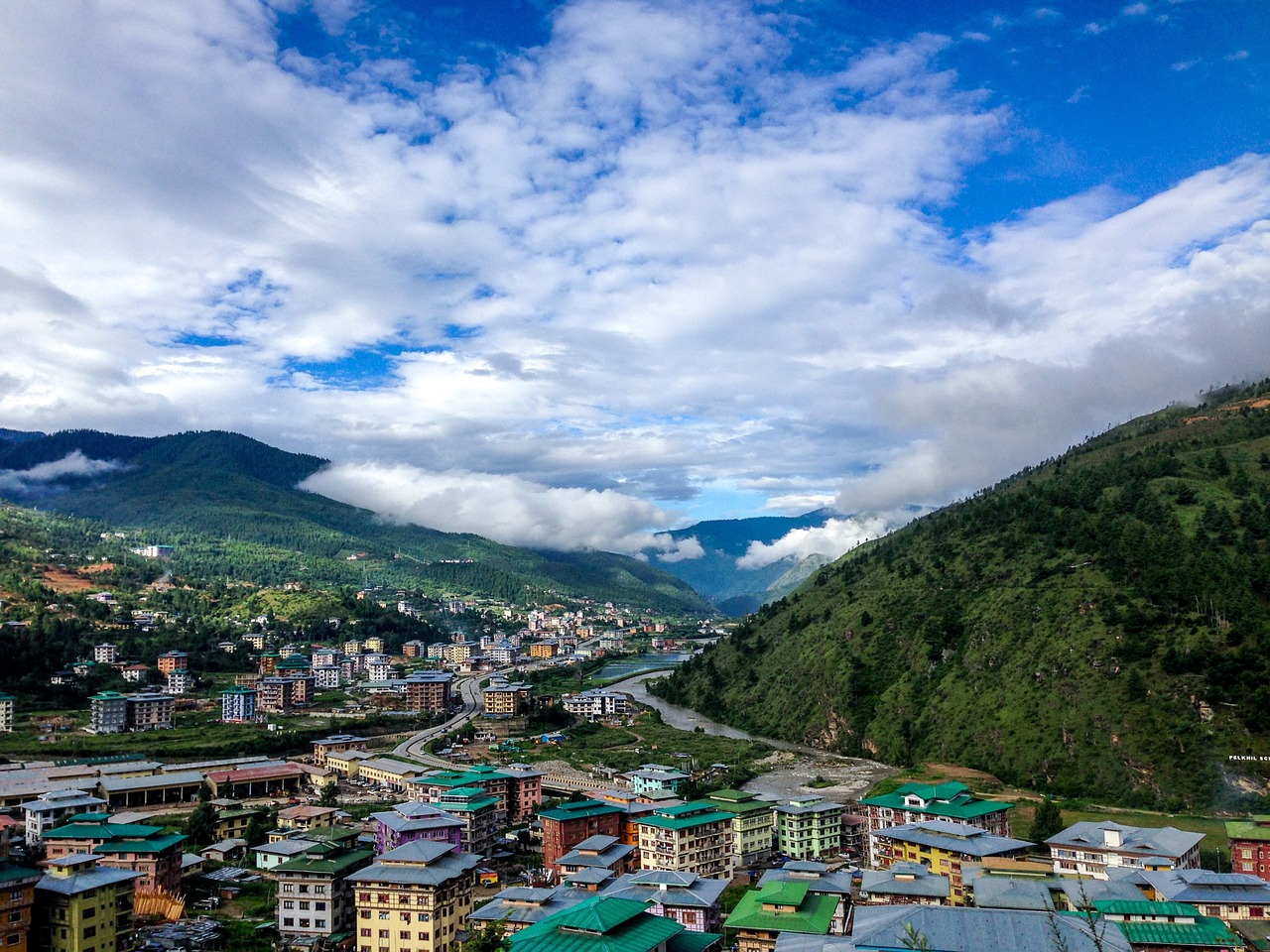 Butanas, Kaimas, Kalnai, Žalias Miestas, Nemokamos Nuotraukos,  Nemokama Licenzija