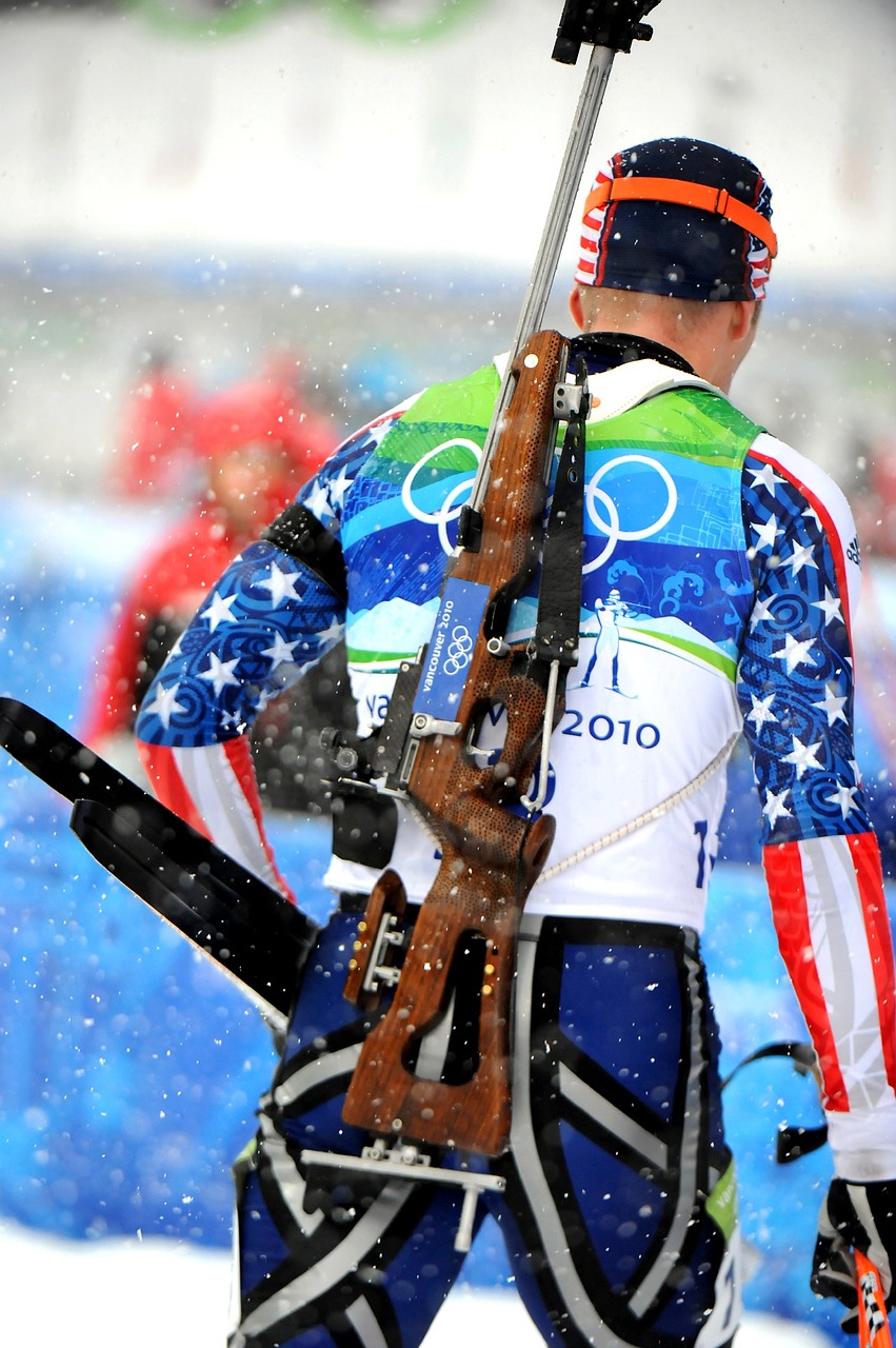 Biatlonas, Konkurentas, Sportininkas, Slidinėjimas, Kryžiaus Šalis, Šautuvas, Sportas, Žiema, Olimpinės Žaidynės, Sportininkas