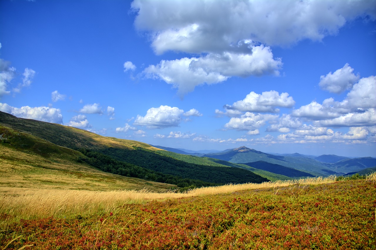 Bieszczady, Kalnai, Tyla, Lenkija, Dangus, Kraštovaizdis, Gamta, Vaizdas Iš Viršaus, Šventė, Vaizdas