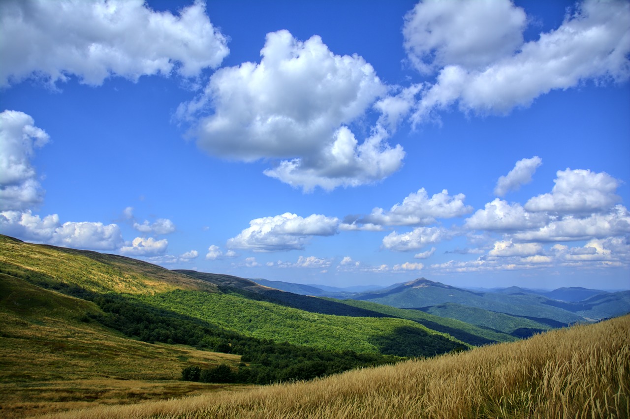 Bieszczady, Kalnai, Tyla, Lenkija, Dangus, Kraštovaizdis, Gamta, Vaizdas Iš Viršaus, Šventė, Vaizdas