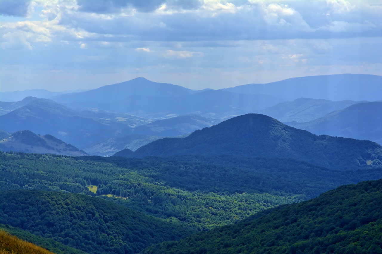 Bieszczady, Tarnica, Buko Berdo, Kalnai, Tyla, Lenkija, Dangus, Kraštovaizdis, Gamta, Vaizdas Iš Viršaus