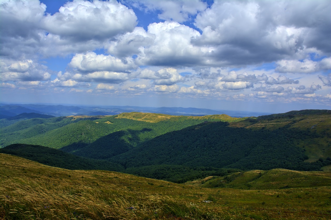 Bieszczady, Tarnica, Buko Berdo, Kalnai, Tyla, Lenkija, Dangus, Kraštovaizdis, Gamta, Vaizdas Iš Viršaus