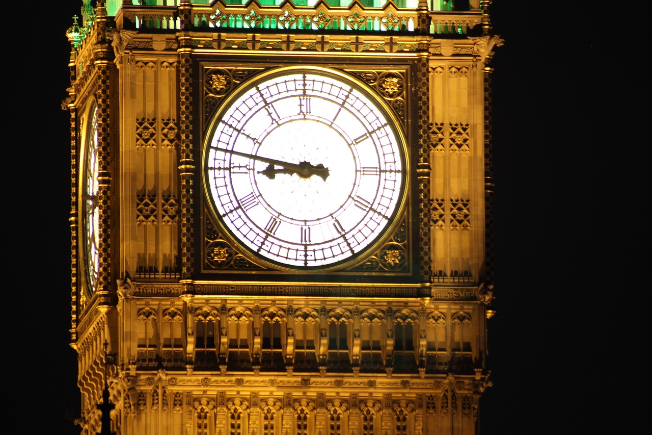 Didysis Benas, Londonas, Laikrodis, Orientyras, Anglija, Jungtinė Karalystė, Laikrodzio Bokstas, Parlamentas, Uk, Westminster