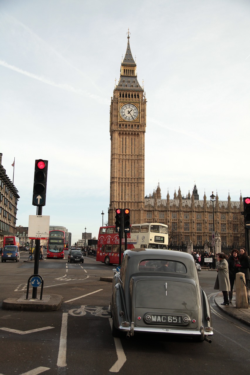 Didysis Benas, Londonas, Laikrodis, Anglija, Jungtinė Karalystė, Šviesa, Didžioji Britanija, Automobilis, Buvęs, Eismas