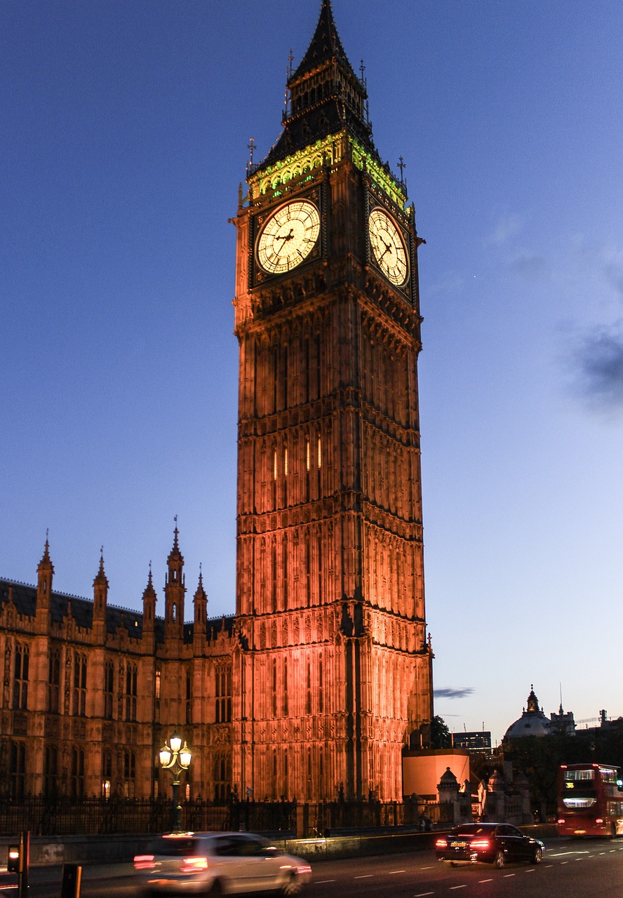 Didysis Benas, Londonas, Parlamentas, Anglija, Uk, Laikrodis, Jungtinė Karalystė, Bokštas, Laikrodzio Bokstas, Orientyras