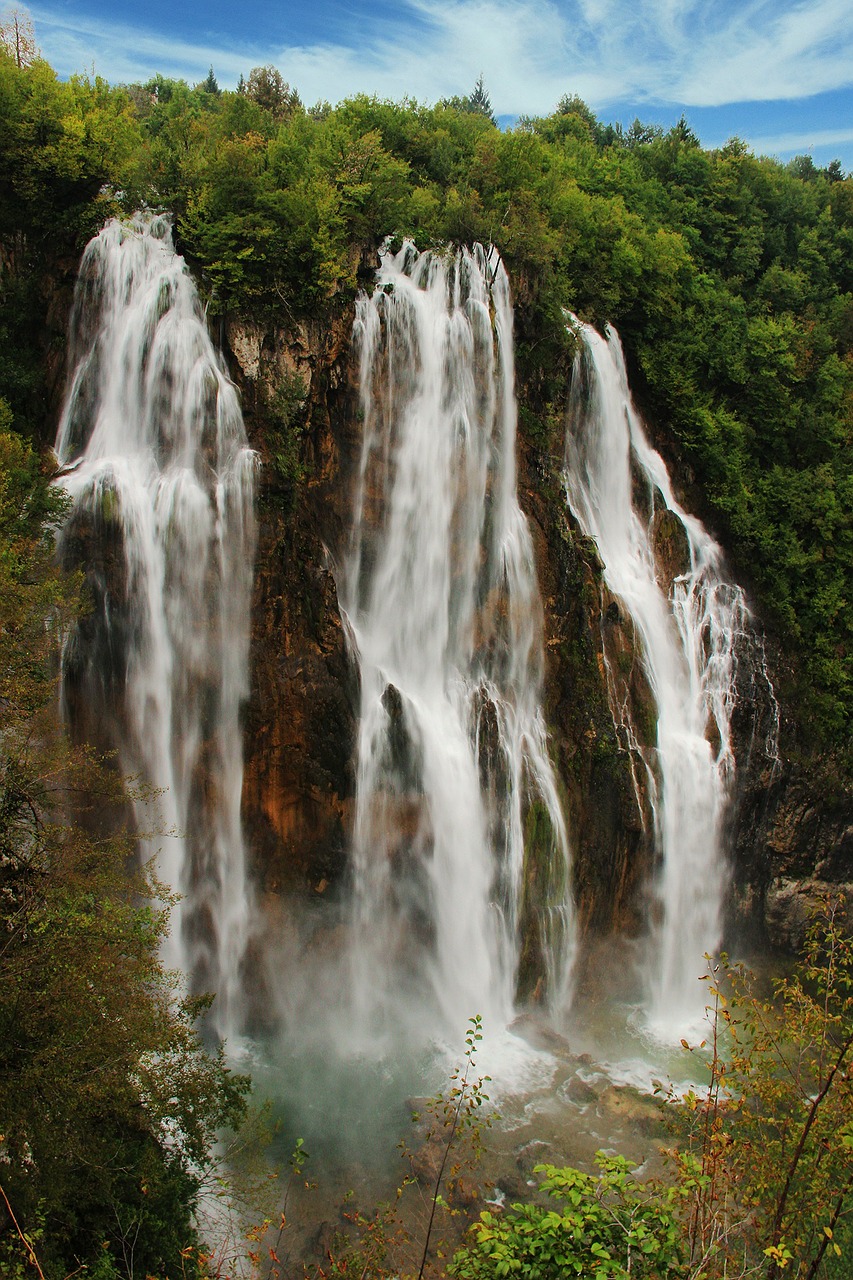 Didelis Krioklys, Plitvice, Kozjak Ežeras, Kroatija, Vanduo, Miškas, Gamta, Nemokamos Nuotraukos,  Nemokama Licenzija