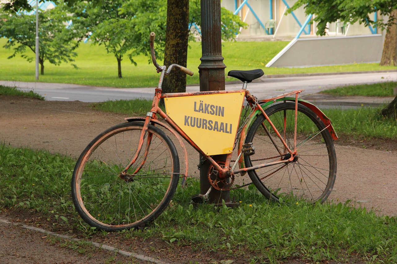 Dviratis, Dviratis, Ciklą, Dviračiu, Kelias, Dviračiu, Vintage, Kuressaare, Estonia, Nemokamos Nuotraukos