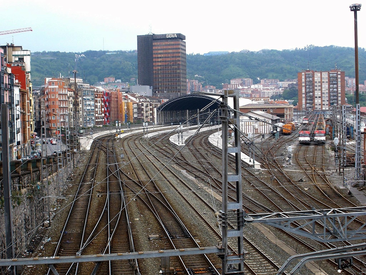 Bilbao, Ispanija, Geležinkelis, Geležinkelis, Masinis Tranzitas, Gabenimas, Stotis, Depas, Traukinių Stotis, Trasa