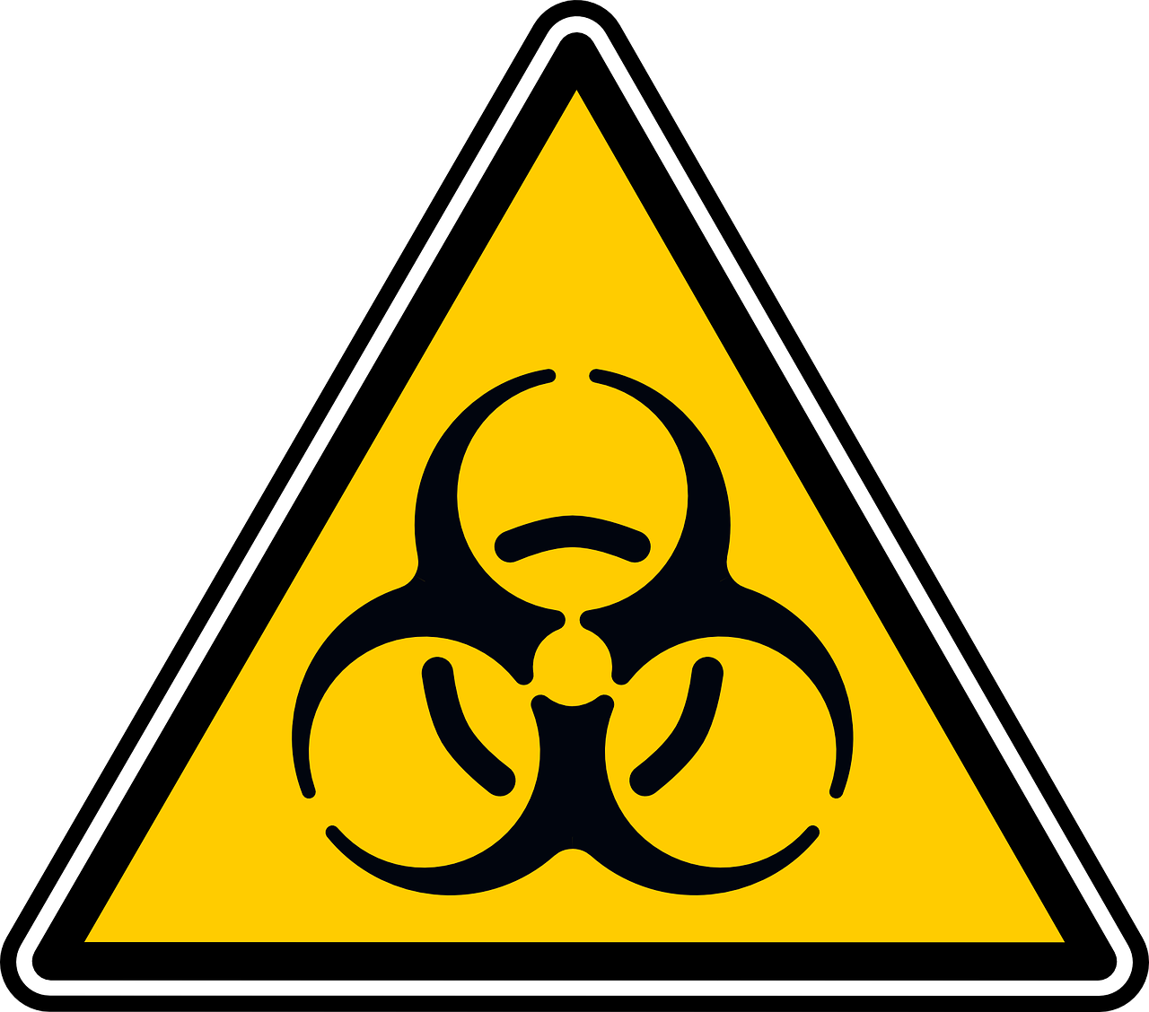 Biohazard, Ženklas, Budrus, Simbolis, Pavojingas, Biologinis, Bakterijos, Madinės Atliekos, Užteršimas, Infekcija