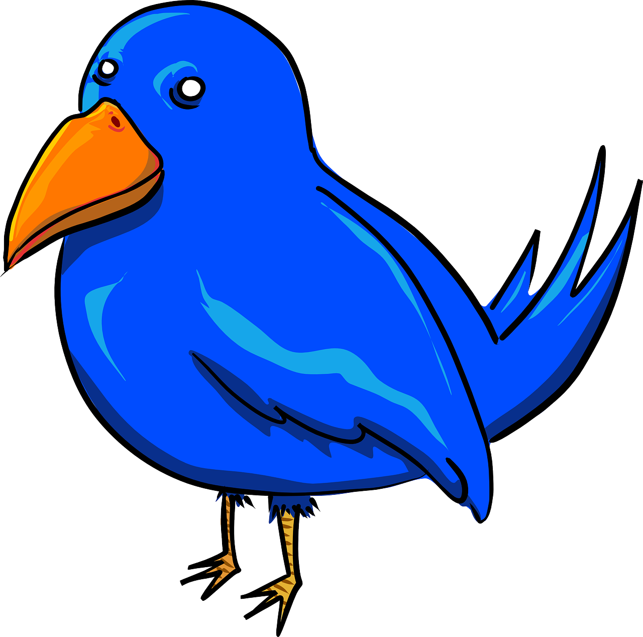 Paukštis, Mėlynas, Twitter, Čivināšana, Gyvūnas, Nemokama Vektorinė Grafika, Nemokamos Nuotraukos,  Nemokama Licenzija