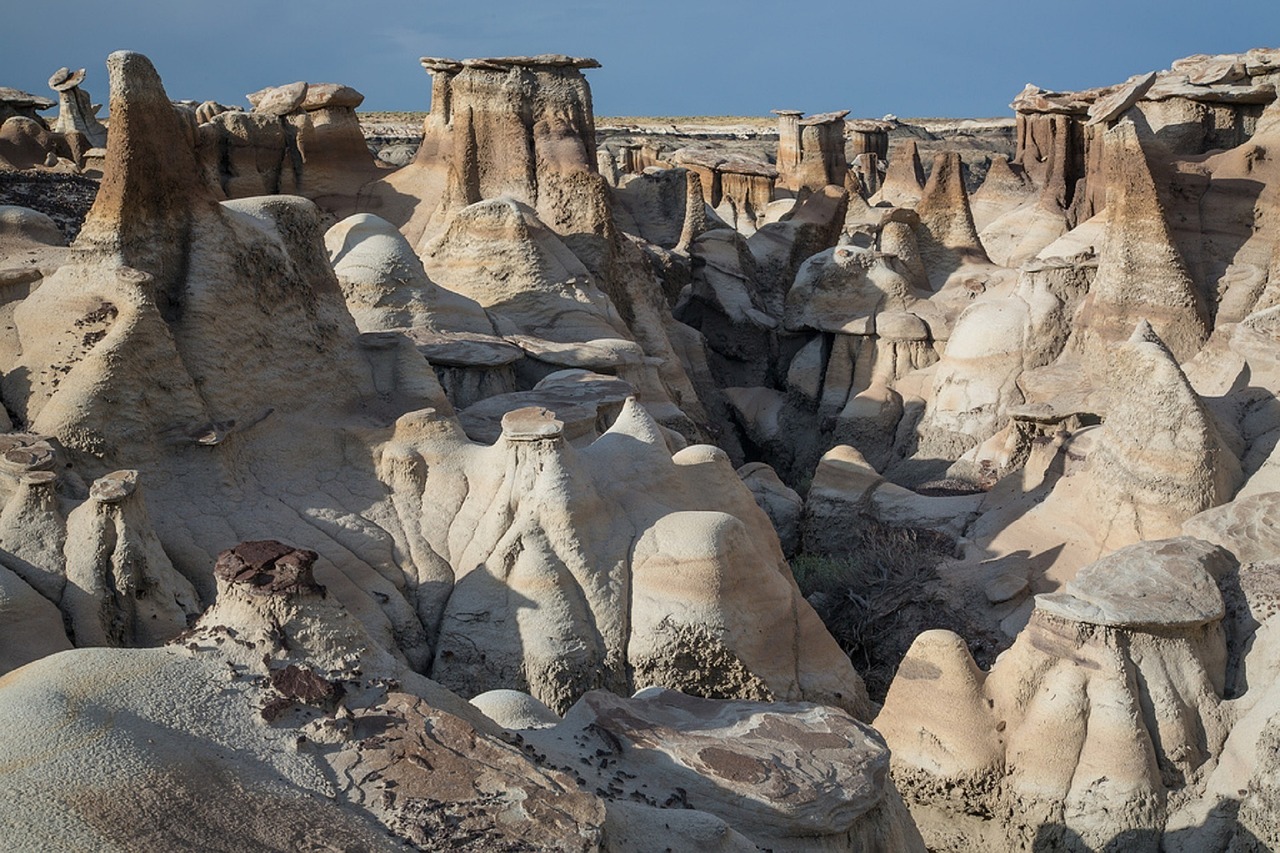 Bisti, De-Na-Zin Dykuma, Badlands, Formavimas, Geologinis, Gamta, Dykuma, Hoodoo, Rokas, Smiltainis