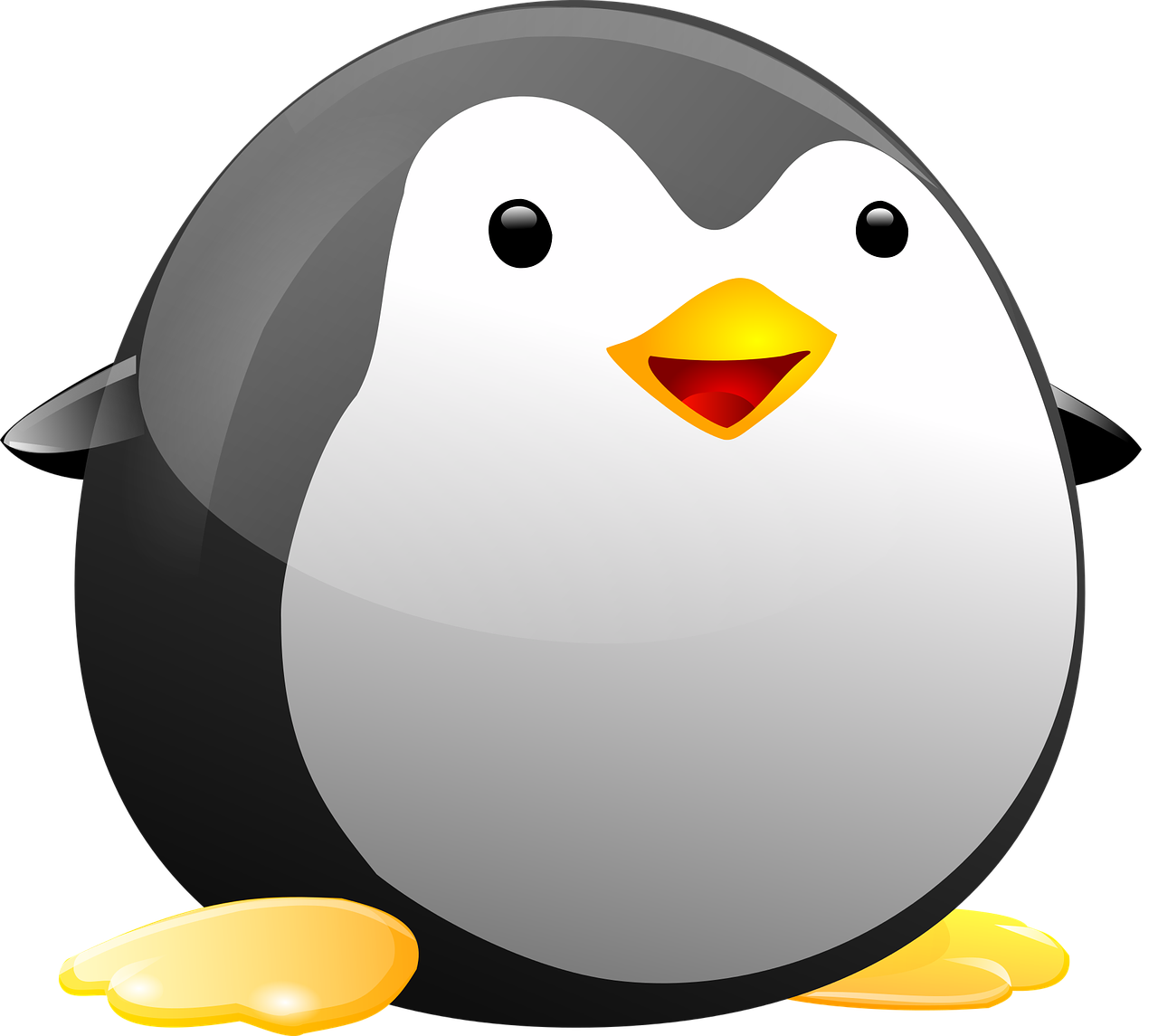 Juoda, Linux, Pingvinas, Mažas, Tux, Balta, Nemokama Vektorinė Grafika, Nemokamos Nuotraukos,  Nemokama Licenzija