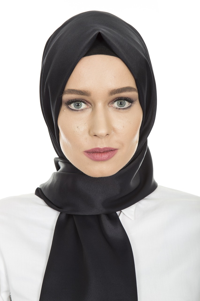 Juoda, Hijab, Galvos Dangtis, Plaukai, Skara, Moterų, Ilgi Plaukai, Modelis, Apžvalga, Poveikis