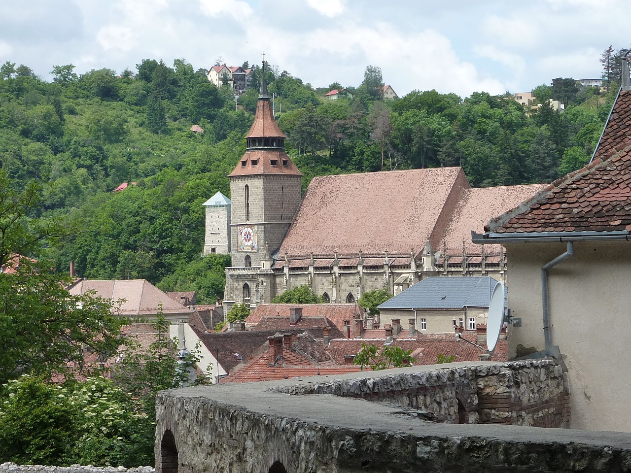 Juoda, Bažnyčia, Romanija, Brasov, Senas, Miestas, Viduramžių, Europa, Saksonas, Krikščionybė