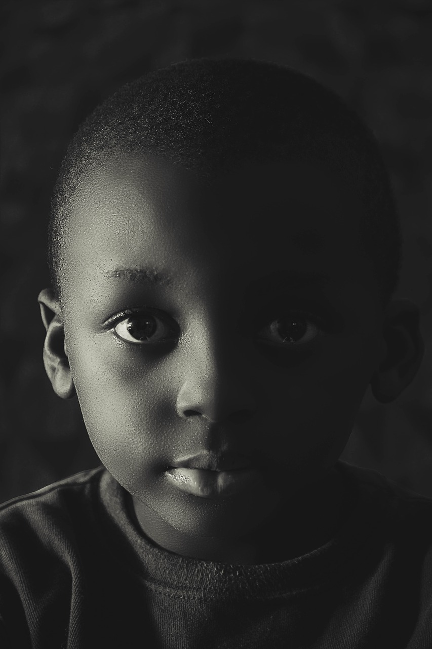 Vaikai, Juoda Ir Balta, Fotografija, Vaikas, Juoda, Portretas, Dramatiškas Portretas, Portretai, Afrikos, Žmonės