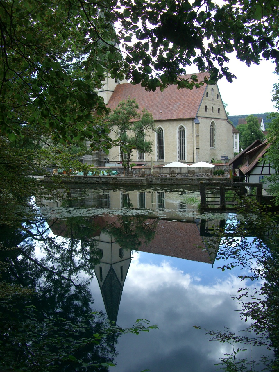 Blautopf, Veidrodis, Vanduo, Blaubeuren, Vienuolynas, Bažnyčia, Bokštas, Nemokamos Nuotraukos,  Nemokama Licenzija